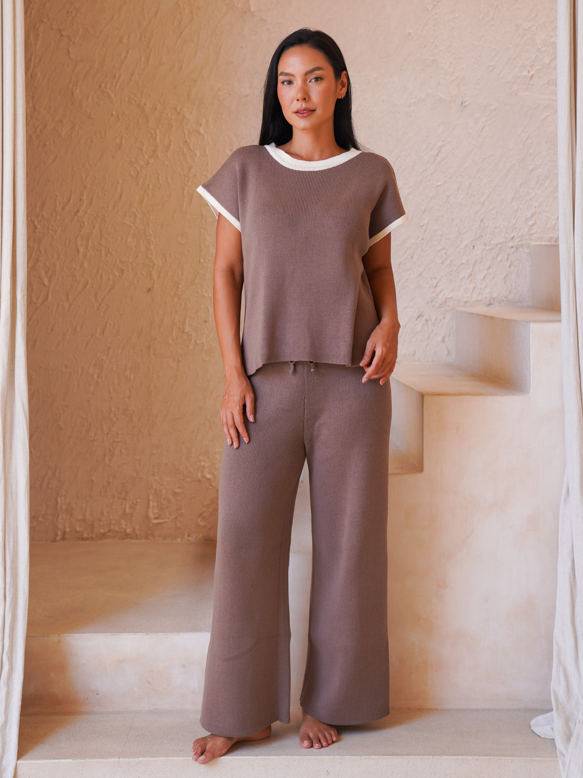 Whistler Top and Como pants Coffee set