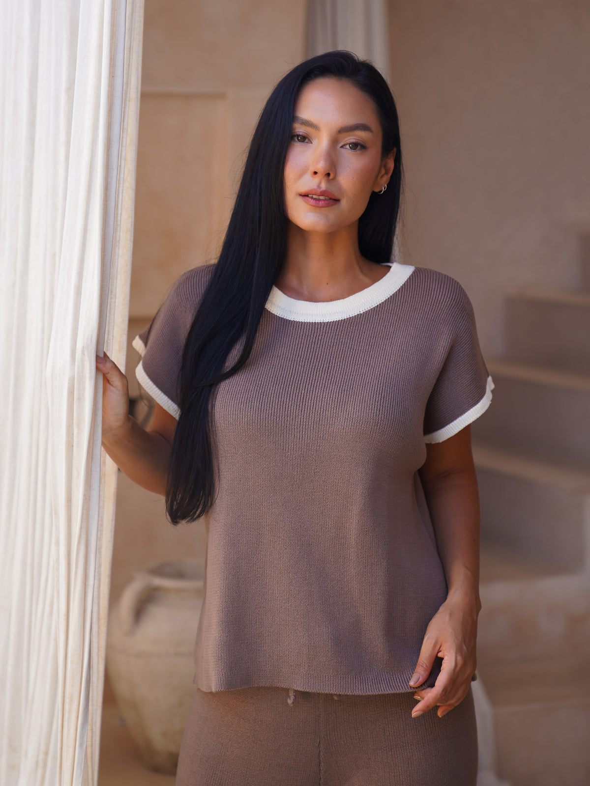 Whistler Top and Como pants Coffee set
