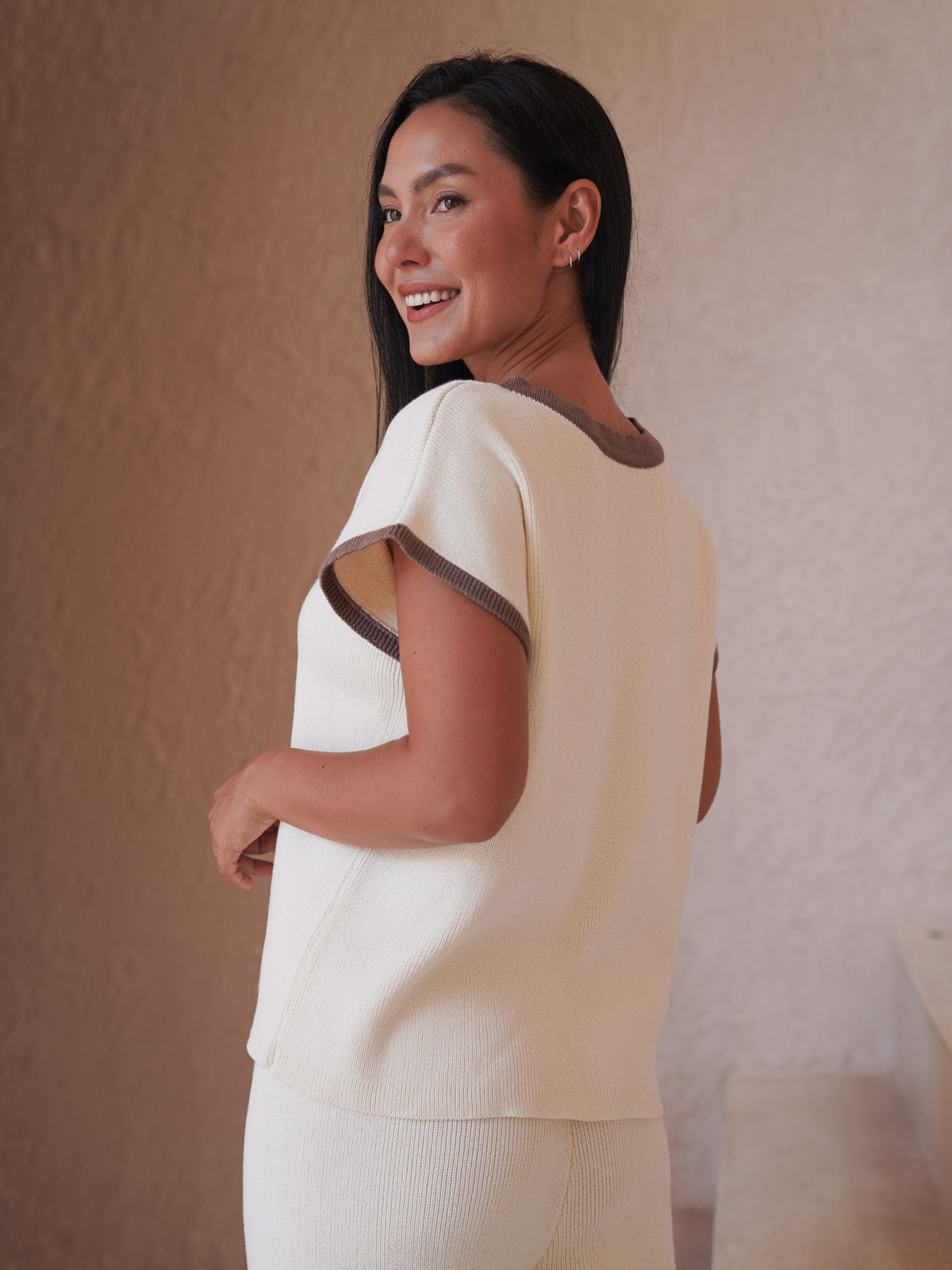 Whistler Top and Como pants Ivory set